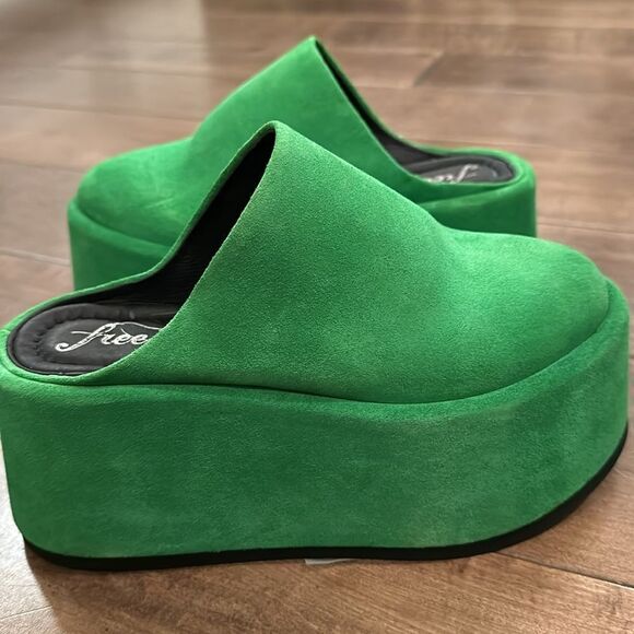 Free People Mantra Platform Mules/ Green/Size 36/ New - Picture 5 of 10